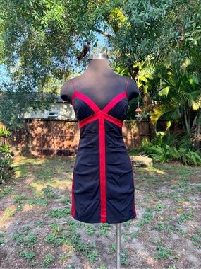 90s 2000s Nicole Miller Collection Silk Mini Dress
